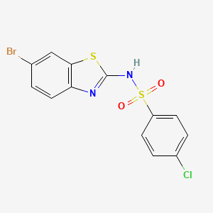 N-(6-bromobenzo[d]thiazol-2-yl)-4-chlorobenzenesulfonamide