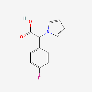 molecular formula C12H10FNO2 B14869880 2-(4-Fluorophenyl)-2-(1h-pyrrol-1-yl)acetic acid 