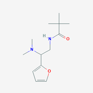 molecular formula C13H22N2O2 B14869891 N-(2-(dimethylamino)-2-(furan-2-yl)ethyl)pivalamide 