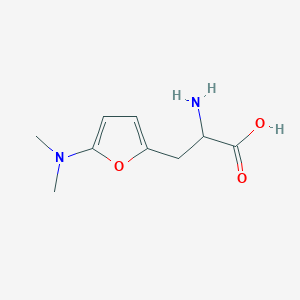 molecular formula C9H14N2O3 B14869900 2-Amino-3-(5-(dimethylamino)furan-2-yl)propanoic acid 