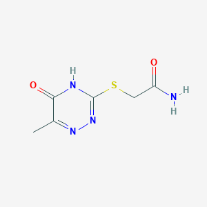 2-((6-Methyl-5-oxo-4,5-dihydro-1,2,4-triazin-3-yl)thio)acetamide