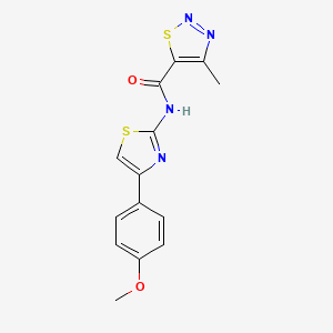 N-(4-(4-methoxyphenyl)thiazol-2-yl)-4-methyl-1,2,3-thiadiazole-5-carboxamide