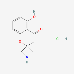 molecular formula C11H12ClNO3 B14869931 5'-Hydroxyspiro[azetidine-3,2'-chroman]-4'-one hydrochloride 