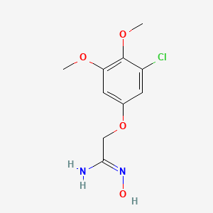 molecular formula C10H13ClN2O4 B14869932 (Z)-2-(3-chloro-4,5-dimethoxyphenoxy)-N'-hydroxyacetimidamide 