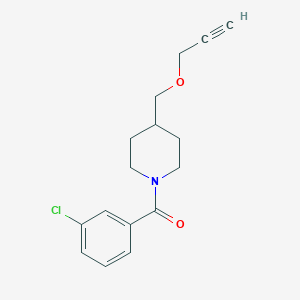 (3-Chlorophenyl)(4-((prop-2-yn-1-yloxy)methyl)piperidin-1-yl)methanone