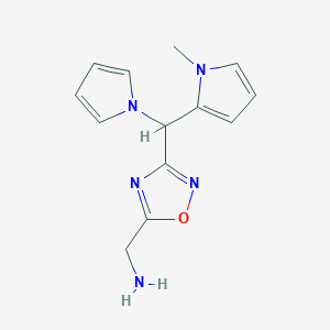 (3-((1-methyl-1H-pyrrol-2-yl)(1H-pyrrol-1-yl)methyl)-1,2,4-oxadiazol-5-yl)methanamine