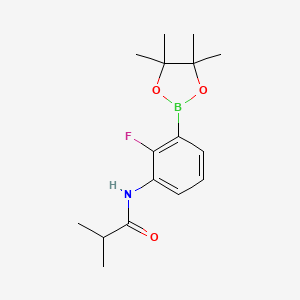 N-[2-fluoro-3-(tetramethyl-1,3,2-dioxaborolan-2-yl)phenyl]-2-methylpropanamide
