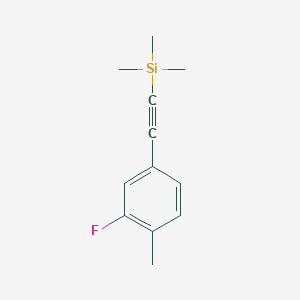 molecular formula C12H15FSi B14869995 (3-Fluoro-4-methyl-phenylethynyl)-trimethyl-silane 