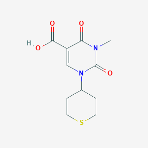 3-methyl-2,4-dioxo-1-(tetrahydro-2H-thiopyran-4-yl)-1,2,3,4-tetrahydropyrimidine-5-carboxylic acid