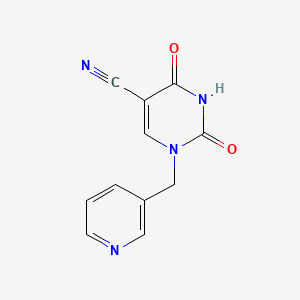 molecular formula C11H8N4O2 B14870009 2,4-Dioxo-1-(pyridin-3-ylmethyl)-1,2,3,4-tetrahydropyrimidine-5-carbonitrile 