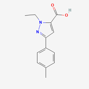 molecular formula C13H14N2O2 B14870010 1-Ethyl-3-p-tolyl-1H-pyrazole-5-carboxylic acid 