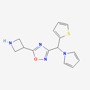 3-((1H-pyrrol-1-yl)(thiophen-2-yl)methyl)-5-(azetidin-3-yl)-1,2,4-oxadiazole