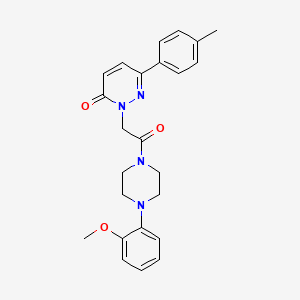 molecular formula C24H26N4O3 B14870019 2-(2-(4-(2-methoxyphenyl)piperazin-1-yl)-2-oxoethyl)-6-(p-tolyl)pyridazin-3(2H)-one 