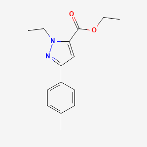 molecular formula C15H18N2O2 B14870026 Ethyl 1-ethyl-3-p-tolyl-1H-pyrazole-5-carboxylate 