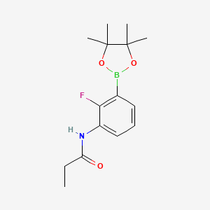 N-[2-fluoro-3-(tetramethyl-1,3,2-dioxaborolan-2-yl)phenyl]propanamide