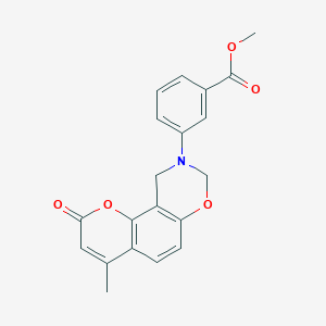 methyl 3-(4-methyl-2-oxochromeno[8,7-e][1,3]oxazin-9(2H,8H,10H)-yl)benzoate