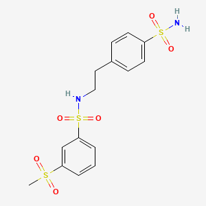 3-(methylsulfonyl)-N-(4-sulfamoylphenethyl)benzenesulfonamide