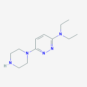 molecular formula C12H21N5 B14870047 N,N-diethyl-6-(piperazin-1-yl)pyridazin-3-amine 