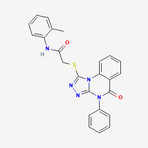 N-(2-methylphenyl)-2-[(5-oxo-4-phenyl-4,5-dihydro[1,2,4]triazolo[4,3-a]quinazolin-1-yl)sulfanyl]acetamide