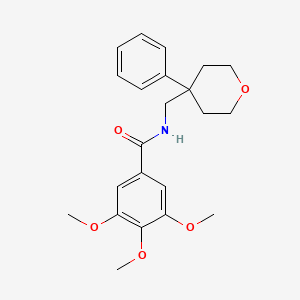 3,4,5-trimethoxy-N-((4-phenyltetrahydro-2H-pyran-4-yl)methyl)benzamide