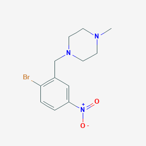 molecular formula C12H16BrN3O2 B1487008 1-(2-溴-5-硝基苄基)-4-甲基哌嗪 CAS No. 2137931-91-8