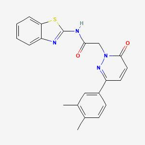 N-(benzo[d]thiazol-2-yl)-2-(3-(3,4-dimethylphenyl)-6-oxopyridazin-1(6H)-yl)acetamide