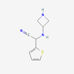 2-(Azetidin-3-ylamino)-2-(thiophen-2-yl)acetonitrile