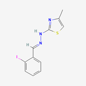 (E)-2-(2-(2-iodobenzylidene)hydrazinyl)-4-methylthiazole