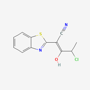 molecular formula C12H9ClN2OS B1487014 4-氯-2-(2,3-二氢-1,3-苯并噻唑-2-亚甲基)-3-氧代戊腈 CAS No. 790263-54-6