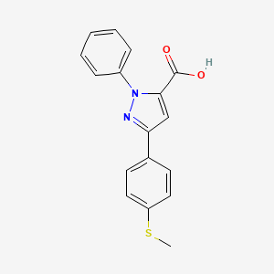 3-(4-(Methylthio)phenyl)-1-phenyl-1H-pyrazole-5-carboxylic acid