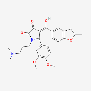 5-(3,4-dimethoxyphenyl)-1-(3-(dimethylamino)propyl)-3-hydroxy-4-(2-methyl-2,3-dihydrobenzofuran-5-carbonyl)-1H-pyrrol-2(5H)-one