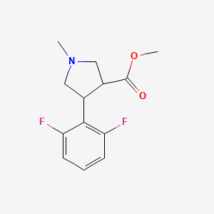 molecular formula C13H15F2NO2 B14870161 Methyl 4-(2,6-difluorophenyl)-1-methylpyrrolidine-3-carboxylate 