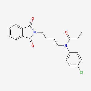 molecular formula C21H21ClN2O3 B14870163 N-(4-chlorophenyl)-N-(4-(1,3-dioxoisoindolin-2-yl)butyl)propionamide 