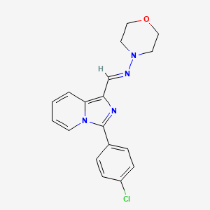 (E)-N-((3-(4-chlorophenyl)imidazo[1,5-a]pyridin-1-yl)methylene)morpholin-4-amine