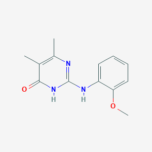 molecular formula C13H15N3O2 B1487019 2-[(2-methoxyphenyl)amino]-5,6-dimethylpyrimidin-4(3H)-one CAS No. 1374509-78-0