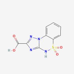 8,8-Dioxo-8$l^{6}-thia-2,3,5,7-tetraazatricyclo[7.4.0.0^{2,6}]trideca-1(9),3,5,10,12-pentaene-4-carboxylic acid