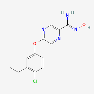 5-(4-chloro-3-ethylphenoxy)-N-oxo-1,4-dihydropyrazine-2-carboximidamide