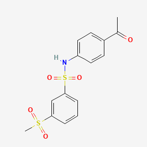 N-(4-acetylphenyl)-3-(methylsulfonyl)benzenesulfonamide