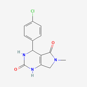 4-(4-chlorophenyl)-6-methyl-3,4,6,7-tetrahydro-1H-pyrrolo[3,4-d]pyrimidine-2,5-dione