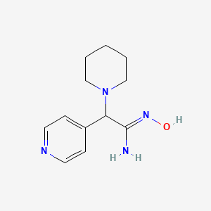 (Z)-N'-hydroxy-2-(piperidin-1-yl)-2-(pyridin-4-yl)acetimidamide