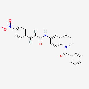 (E)-N-(1-benzoyl-1,2,3,4-tetrahydroquinolin-6-yl)-3-(4-nitrophenyl)acrylamide