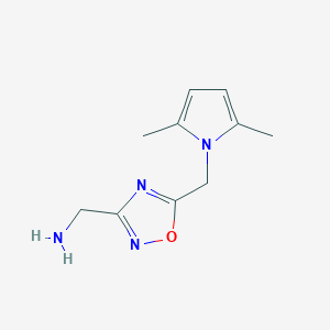 (5-((2,5-dimethyl-1H-pyrrol-1-yl)methyl)-1,2,4-oxadiazol-3-yl)methanamine