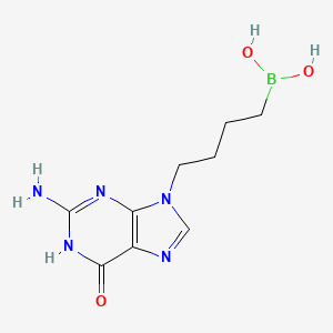 molecular formula C9H14BN5O3 B1487031 9-(4-Dihydroxyborylbutyl)guanine CAS No. 173480-72-3