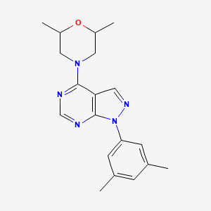 4-(1-(3,5-dimethylphenyl)-1H-pyrazolo[3,4-d]pyrimidin-4-yl)-2,6-dimethylmorpholine