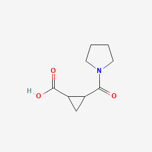 2-(Pyrrolidine-1-carbonyl)cyclopropanecarboxylic acid