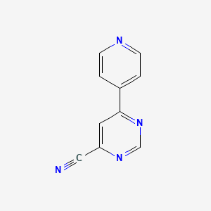 molecular formula C10H6N4 B14870361 6-(Pyridin-4-yl)pyrimidine-4-carbonitrile 