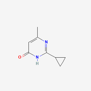 molecular formula C8H10N2O B1487038 2-Cyclopropyl-6-methylpyrimidin-4-ol CAS No. 7043-10-9