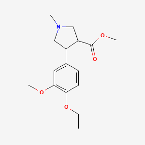 molecular formula C16H23NO4 B14870400 Methyl 4-(4-ethoxy-3-methoxyphenyl)-1-methylpyrrolidine-3-carboxylate 