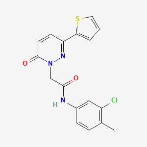 N-(3-chloro-4-methylphenyl)-2-(6-oxo-3-(thiophen-2-yl)pyridazin-1(6H)-yl)acetamide