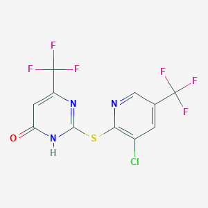 B1487041 2-((3-chloro-5-(trifluoromethyl)pyridin-2-yl)thio)-6-(trifluoromethyl)pyrimidin-4(3H)-one CAS No. 1823183-23-8